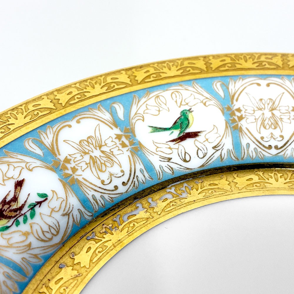 アビランド HAVILAND ベンガリス Bengalis ヴィクトリアンスワロー 19cm プレート リモージュ LIMOGES 三越特別製造版 C ◎
