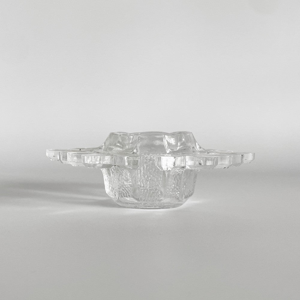 イッタラ iittala  スノークリスタル 雪の結晶 キャンドルホルダー ヴァルト・コッコ Valto Kokko フィンランド 北欧雑貨 ビンテージ 箱付 ■