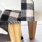 モーブレーワークス MOBLEY WORKS クラマス レッグレスト Klamath Leg Rest オットマンスツール ブロックチェック ブラック×ホワイト オーク材 鰤岡力也 ◇