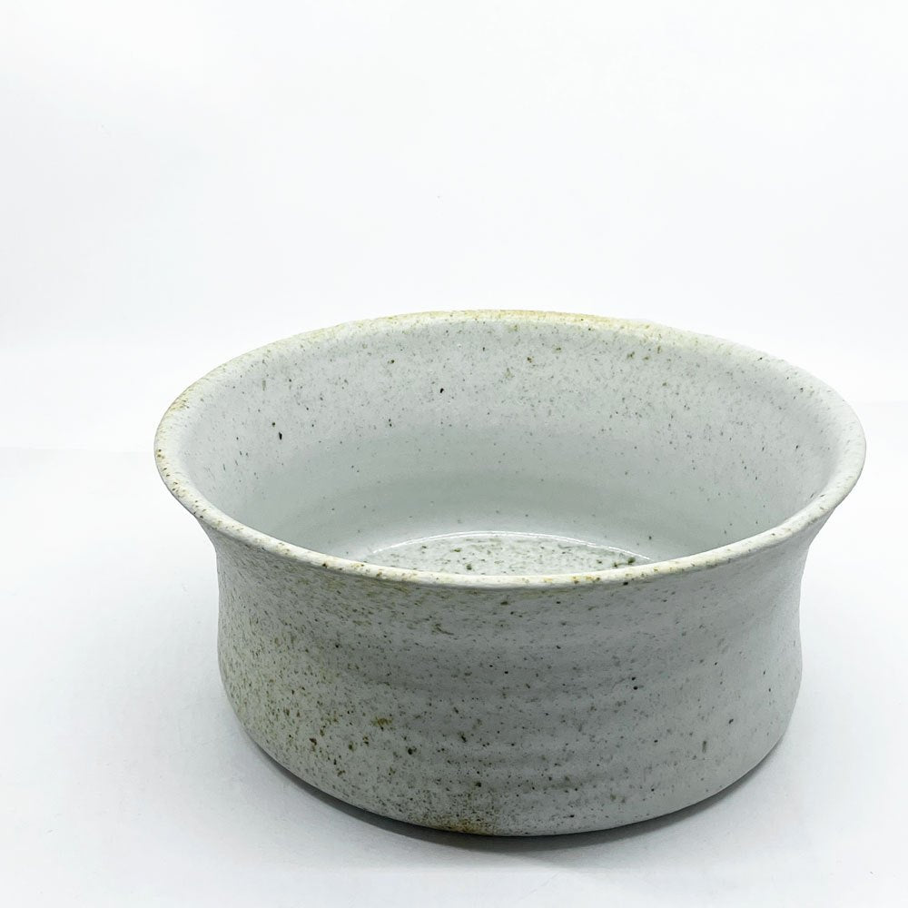 壷田和宏・亜矢 白磁 大鉢 Φ22.5x10cm 現代作家 ●