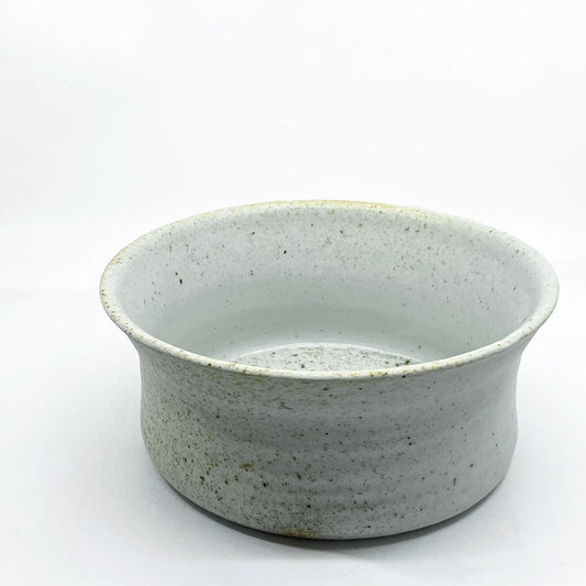 壷田和宏・亜矢 白磁 大鉢 Φ22.5x10cm 現代作家 ●