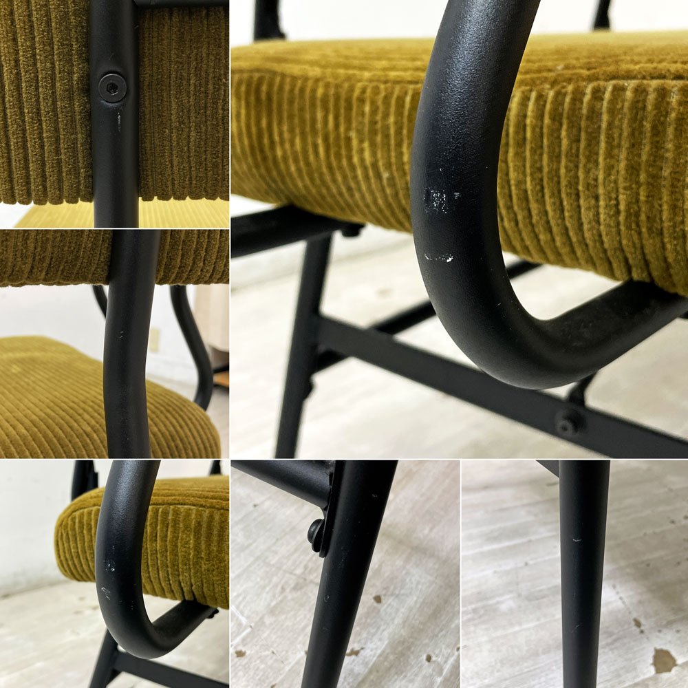 ジャーナルスタンダードファニチャー journal standard Furniture パクストン LDベンチ PAXTON LD BENCH ベンチバックレスト アームパーツ付 アンバー コーデュロイ ●