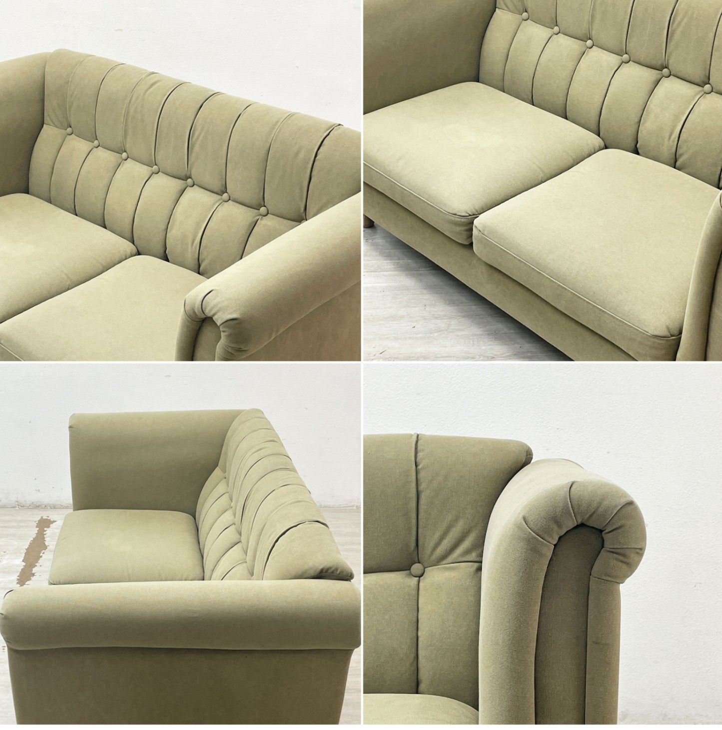 ダルトン DULTON 2シーター キャンバスソファ 2 SEATER CANVAS SOFA グリーン 希少廃番 ●