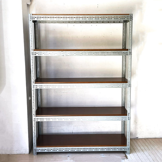リオン LYON アングルシェルフ SLOTTED ANGLE SHELF 5段 オープンシェルフ インダストリアル P.F.S取扱 ★