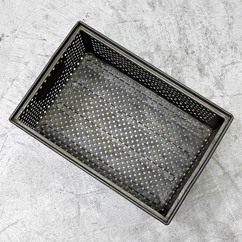 SCHAFER スタッキング ストレージボックス パンチングメタル インダストリアル ドイツビンテージ D ●