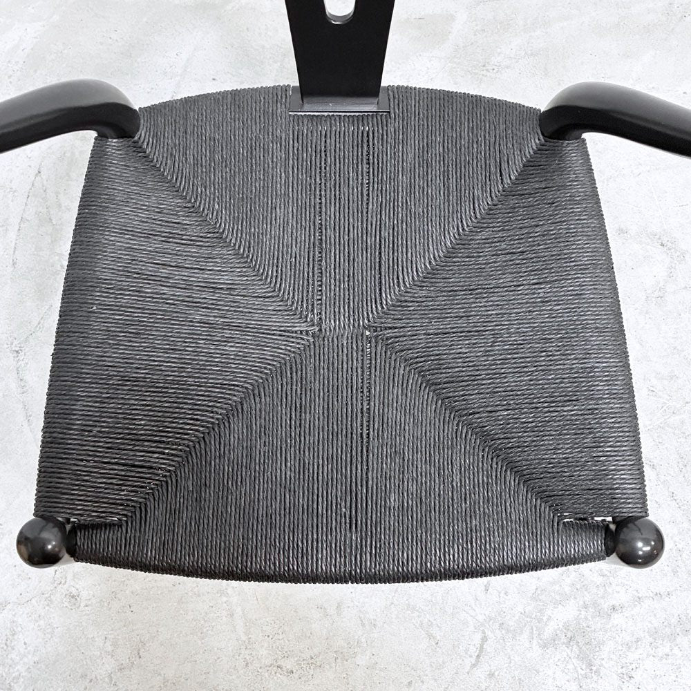 カールハンセン＆サン Carl Hansen & Son CH24 Yチェア ブラックラッカー×ブラックペーパーコード ビーチ材 ハンス・J・ウェグナー デンマーク 北欧家具 日本仕様サイズ D ●