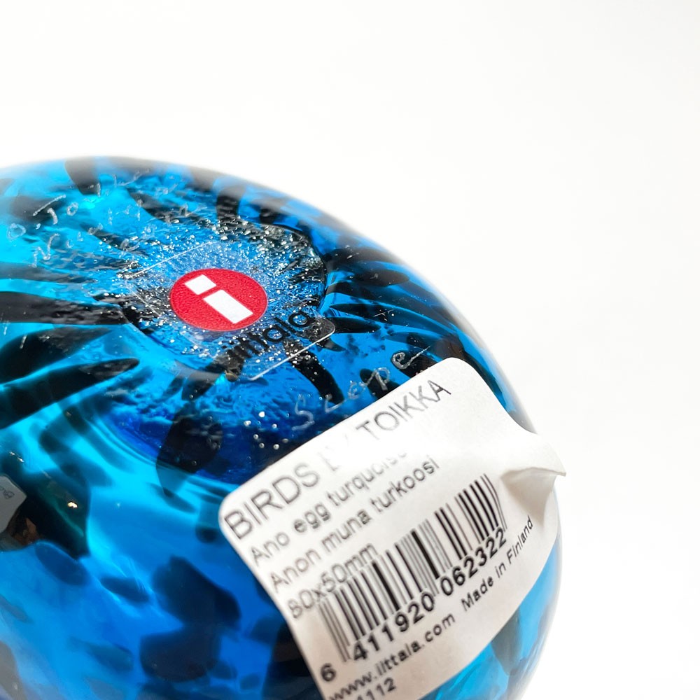 イッタラ iittala バーズバイトイッカ Birds by Toikka アノ・エッグ Ano Egg ターコイズ 2012年 SCOPE別注 箱付き 北欧雑貨 ★