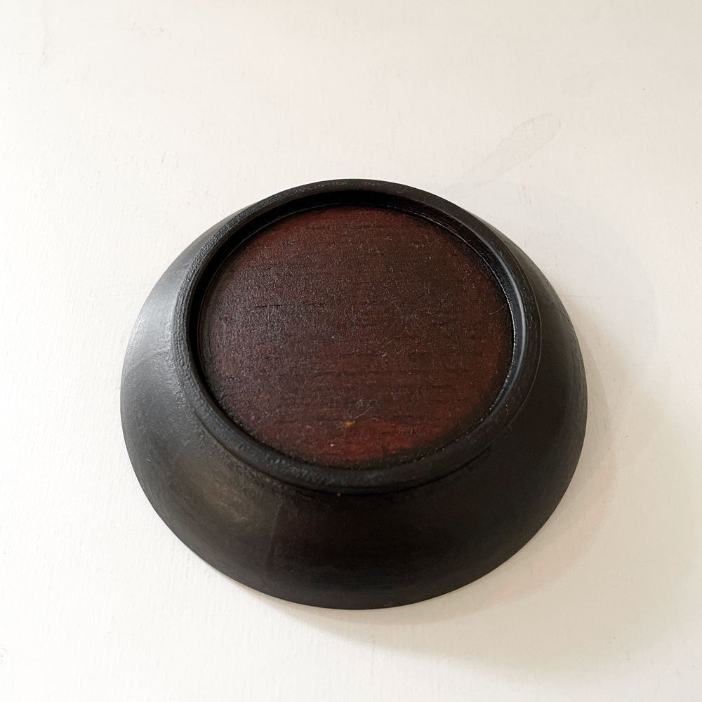 赤木明登 Akito Akagi 茶托 小 黒 4枚セット Φ9.5cm 箱付 漆器 輪島塗 現代作家 ◎