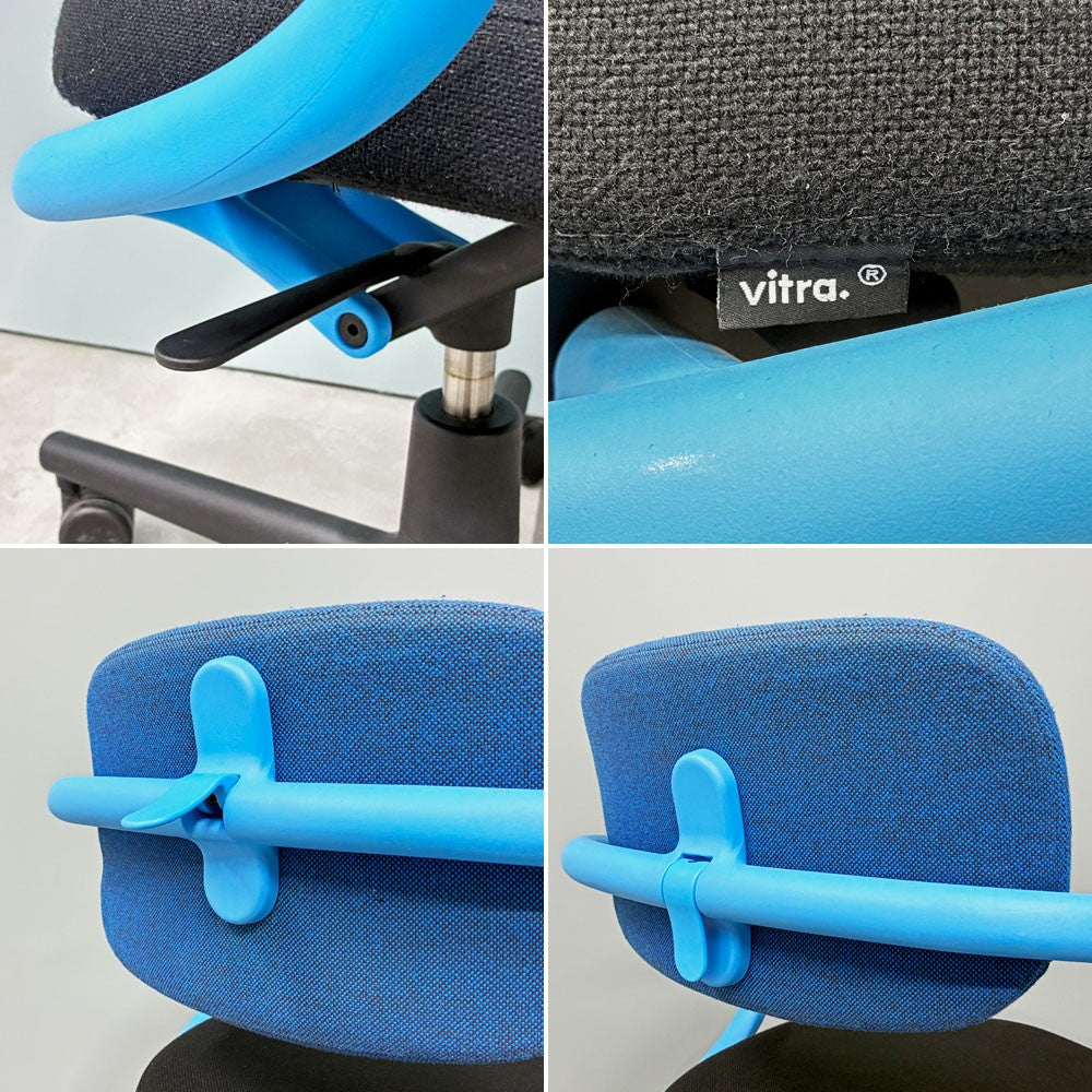 ヴィトラ Vitra オールスター Allstar オフィスチェア デスクチェア ブルー×ブラック コンスタンチン・グルチッチ 定価￥163,900- ◎