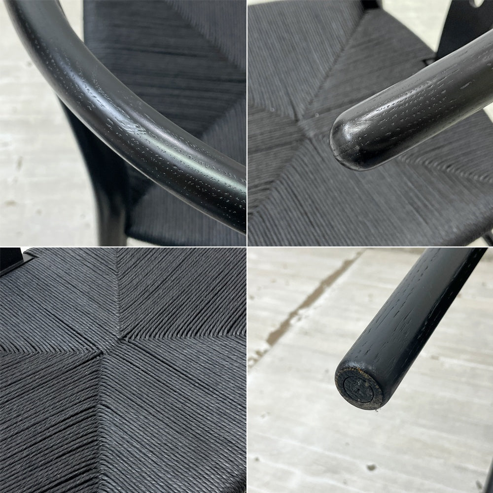 カールハンセン＆サン Carl Hansen & Son CH24 Yチェア ブラックラッカー × ブラックペーパーコード ハンス・J・ウェグナー オーク材 美品 ●