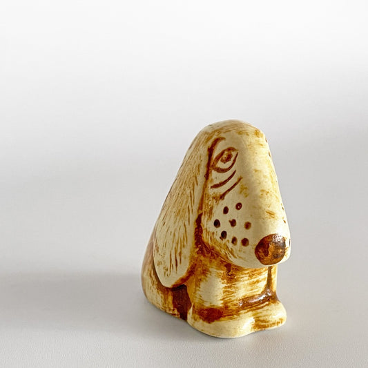 グスタフスベリ GUSTAVSBERG リサラーソン Lisa Larson ミニ ズー バセットハウンド フィギュリン ブラウン 陶器 2011年 ハンドメイド スウェーデン 北欧雑貨 ■
