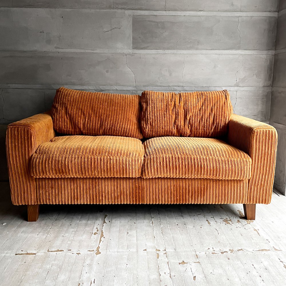 アクメファニチャー ACME Furniture ジェティ フェザー ソファ JETTY feather SOFA 2P AC-07 コーデュロイ マスタード  アッシュ材 定価￥284,900- ♪