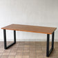 かなでもの KANADEMONO ザ・テーブル THE TABLE デスク ラバーウッド材 チークブラウン スチール脚 スクエア W160cm ◇