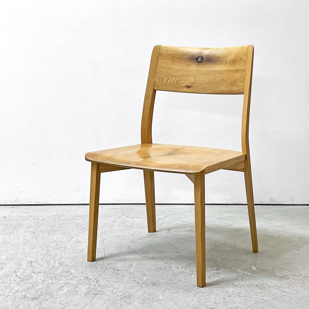 飛騨産業 HIDA 風のうた ダイニングチェア 板座 アームレス 国産ナラ材 ナチュラル 国産家具 定価 ￥69300- ●
