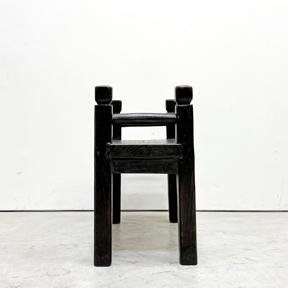 イーストウィンド EAST WIND ミニシェルフ プランター台 花台 木製 アジアン家具 ダークブラウン ●