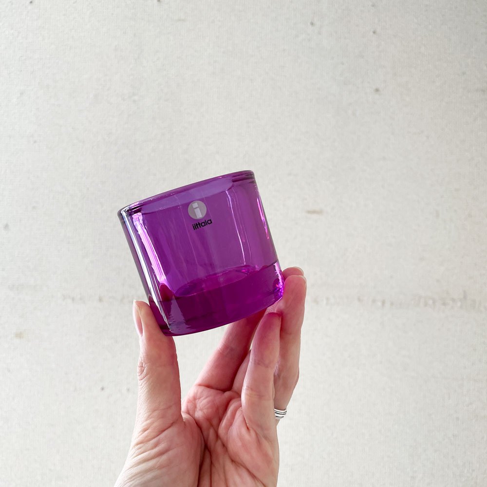 イッタラ iittala マリメッコ marimekko キビ kivi キャンドルホルダー アメジスト 60mm 箱付 ヘイッキ・オルヴォラ フィンランド scope別注 廃番カラー ◎