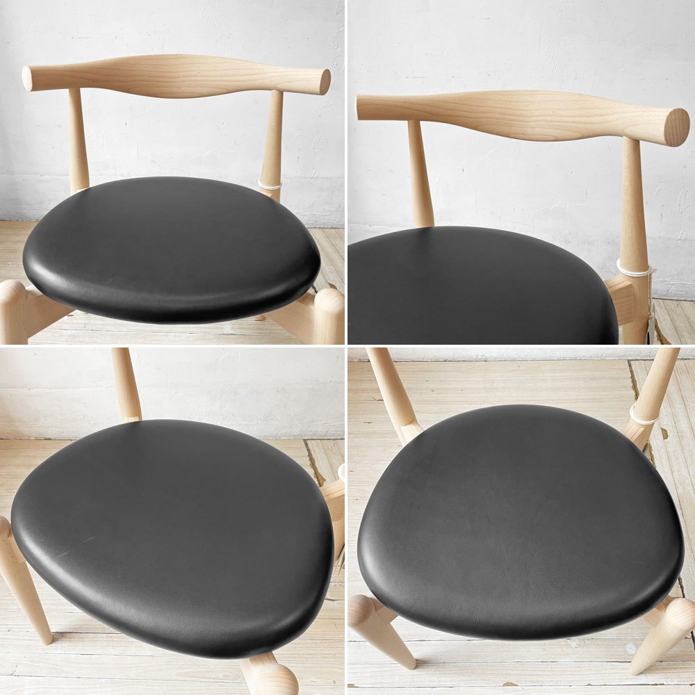 カールハンセン＆サン Carl Hansen & Son CH20 エルボーチェア ダイニングチェア ビーチ材 ソープフィニッシュ 本革 レザーシート  ハンス・J・ウェグナー 日本仕様 ★