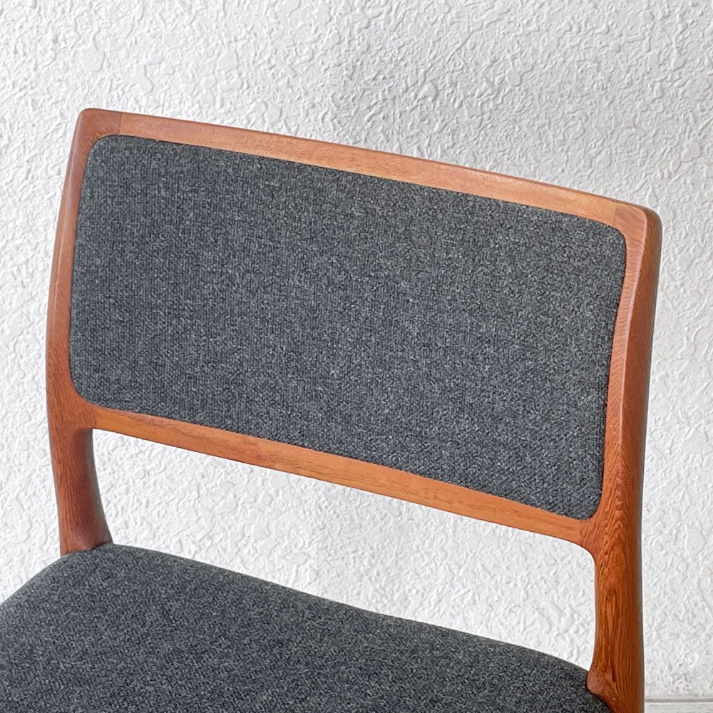 JLモラー J.L.Moller Model No.80 チーク材 ダイニングチェア ファブリック ニールス・O・モラー デンマーク 北欧家具 B ◇