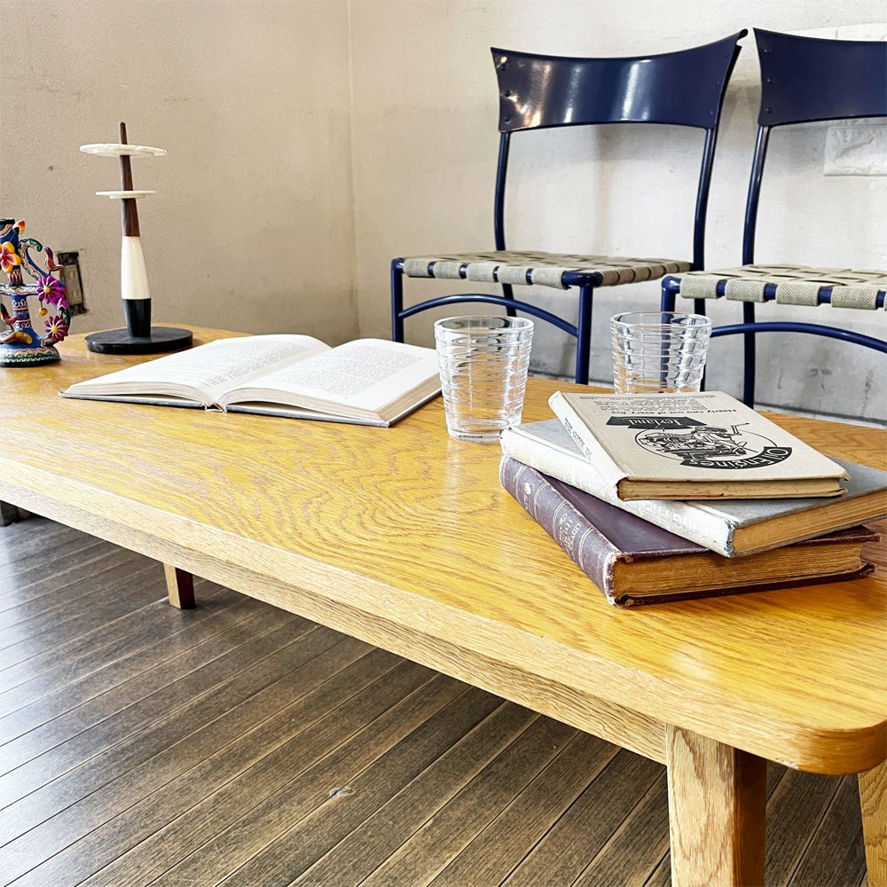 パシフィックファニチャーサービス P.F.S. デペンデントハウス ティーテーブル DH TEA TABLE ローテーブル Sサイズ W102cm ナラ材 ライトブラウン 定価￥52,800- ◎