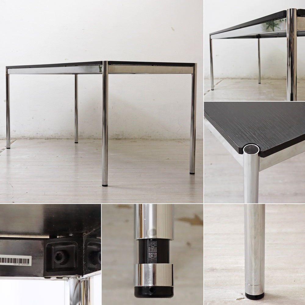 ユーエスエムハラー USMハラー USM Haller モジュラーファニチャー ハラーテーブル ワークデスク W175cm オーク材 ブラック スイス ●