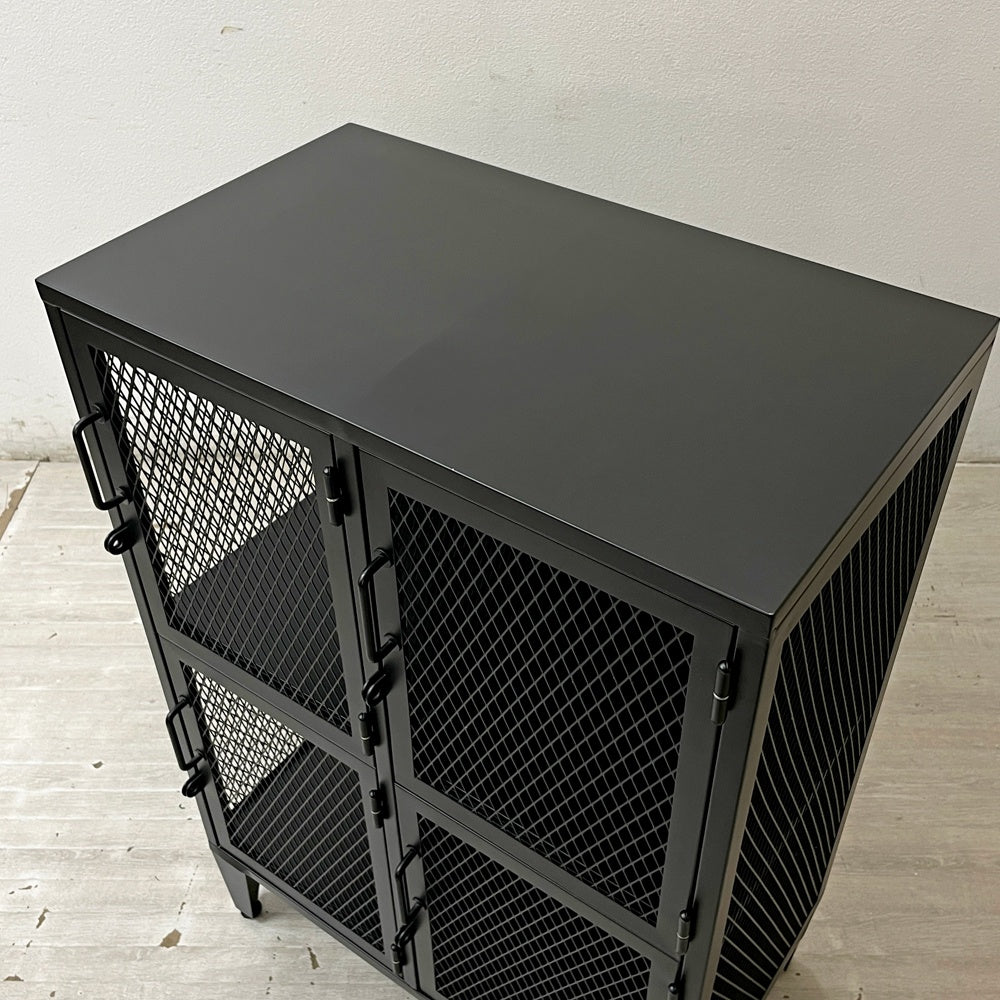 ジャーナルスタンダードファニチャー journal standard Furniture j.s.F メッシュロッカー 2列2段 ブラック キャビネット インダストリアルデザイン ●