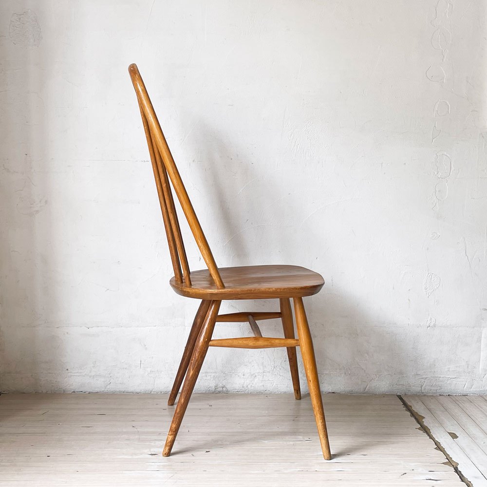 アーコール Ercol ビンテージ クエーカー ダイニングチェア サイドチェア エルム材 ビーチ材 UKビンテージ 英国家具 ★