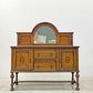 UKビンテージ オーク材 ミラーバック サイドボード Oak Mirror back Sideboard cabinet 英国家具 アンティーク イギリスビンテージ 〓