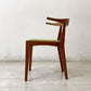 ウッドユーライクカンパニー WOOD YOU LIKE COMPANY アイチェア AI CHAIR アームチェア チェリー無垢材 ファブリック張替え済み ライトグリーン B ●