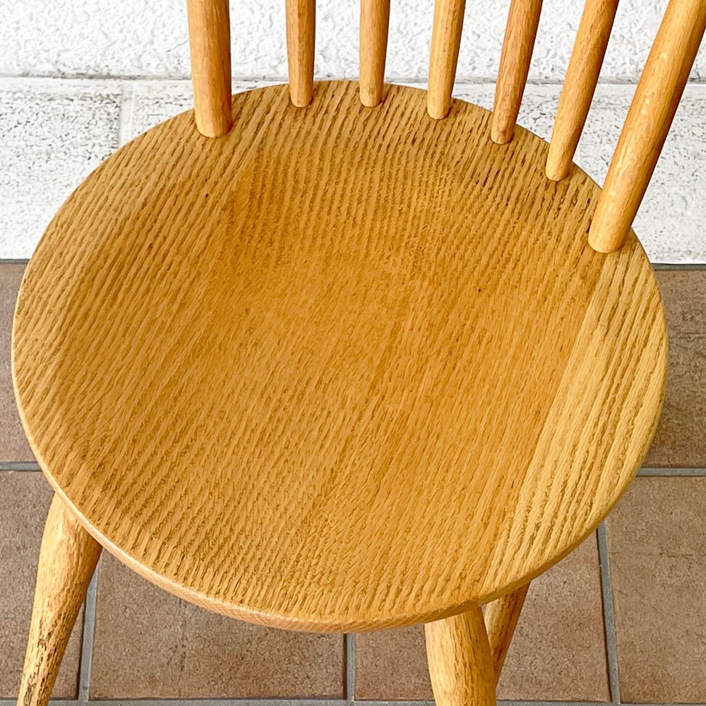 柏木工 KASHIWA KURA WINDSOR キッチンチェア ダイニングチェア W554A/K オーク無垢材 オイル仕上げ 定価50,600円 ◇