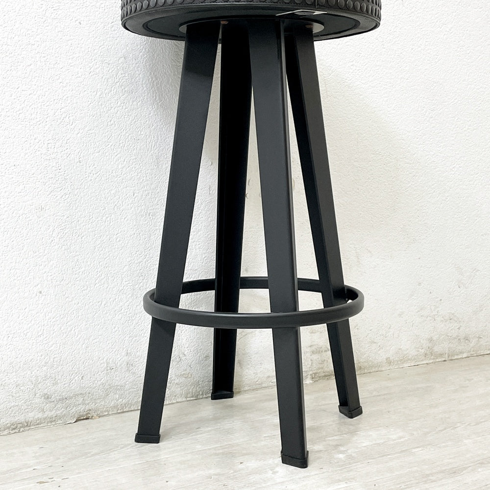 ディーゼルリビング DIESEL LIVING バー スタッド スツール Bar Stud Stool ブレイブマン ロゴエンボスモデル 本革 スチール 高さ63cm モローゾ MOROSO 非売品 A ●