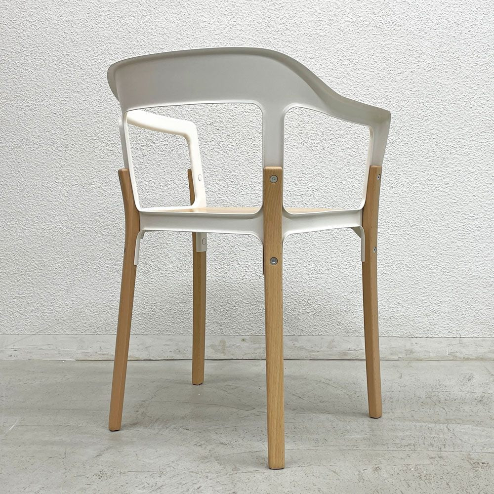 マジス MAGIS スティールウッドチェア Steelwood Chair ホワイト＆ビーチ アームチェア ロナン & エルワン・ブルレック イタリア A 〓