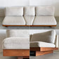 マスターウォール MASTERWAL デニッシュソファ DANISH SOFA 3シーター W180cm ミックスファブリック アイボリー系 ウォールナット無垢材 〓