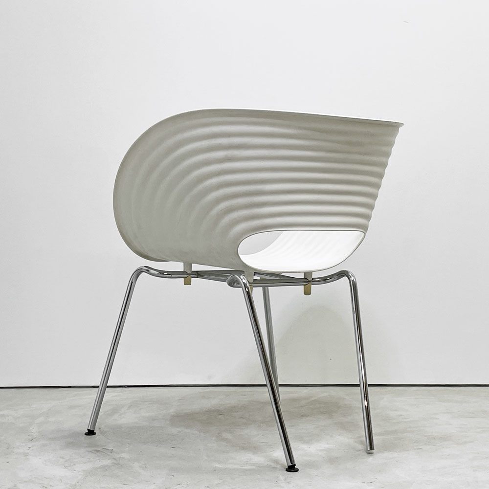 ヴィトラ vitra トムバックチェア Tom Vac ダイニングチェア スタッキングチェア ロン・アラッド ホワイト モダンデザイン 現状品 B ●