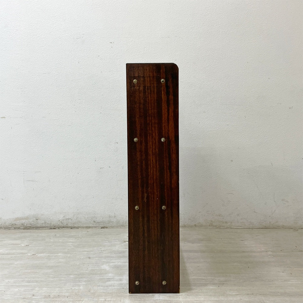 ジャパンビンテージ Japan Vintage 古い木味の本棚 4段 ブックシェルフ オープンシェルフ 飾り棚 昭和レトロ 古家具 ●