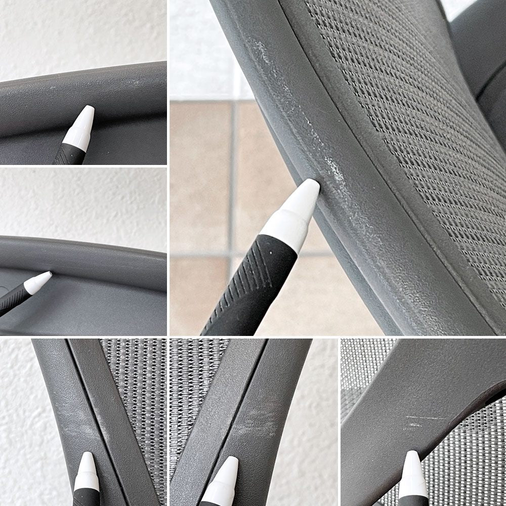 ハーマンミラー Herman Miller アーロンチェア デスクチェア リマスタード ライト Bサイズ グラファイトベース ビル・スタンフ ＆ ドン・チャドウィック ポスチャーフィット ◇