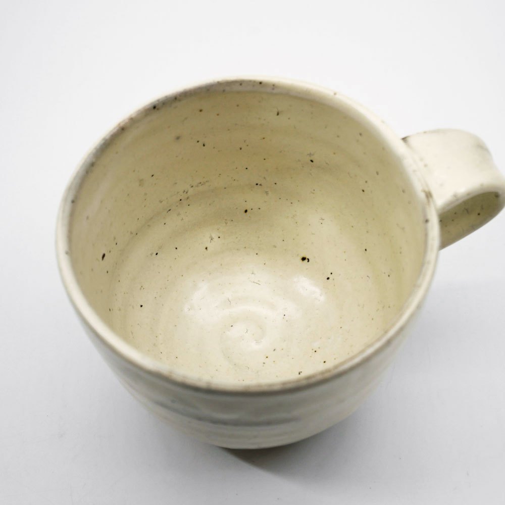 花岡隆 粉引 マグカップ H7.5㎝ 大 現代作家 ●