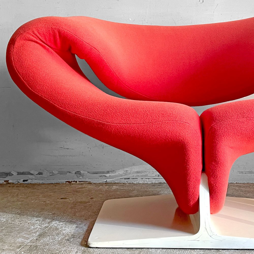 アーティフォート Artifort リボンチェア Ribbon Chair ビンテージ ラウンジチェア ピエール・ポラン Pierre Paulin 名作 希少ウッドベース ミッドセンチュリー ■