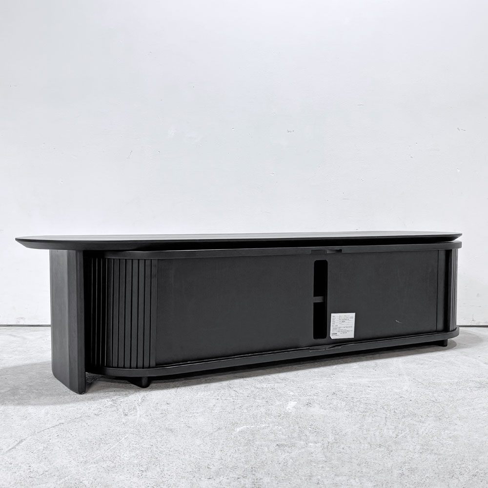 ノーウェアライクホーム NOWHERE LIKE HOME リンダ LINDA テレビボード ローボード w150～246cm オーク材 蛇腹扉 スチール ブラック 関家具 参考価格￥155,100-  展示品  ●