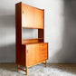 スウェーデン ビンテージ Swedish vintage チーク材×オーク材 キャビネット ブックシェルフ ルームディバイダー W85cm 北欧家具 北欧ビンテージ ■