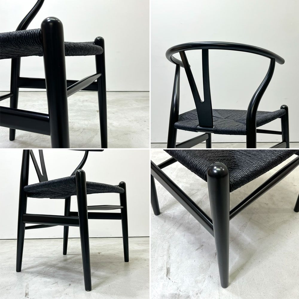 カールハンセン＆サン Carl Hansen & Son CH24 Yチェア 日本仕様サイズ ブラックラッカー×ブラックペーパーコード ハンス・J・ウェグナー ビーチ材 B ●