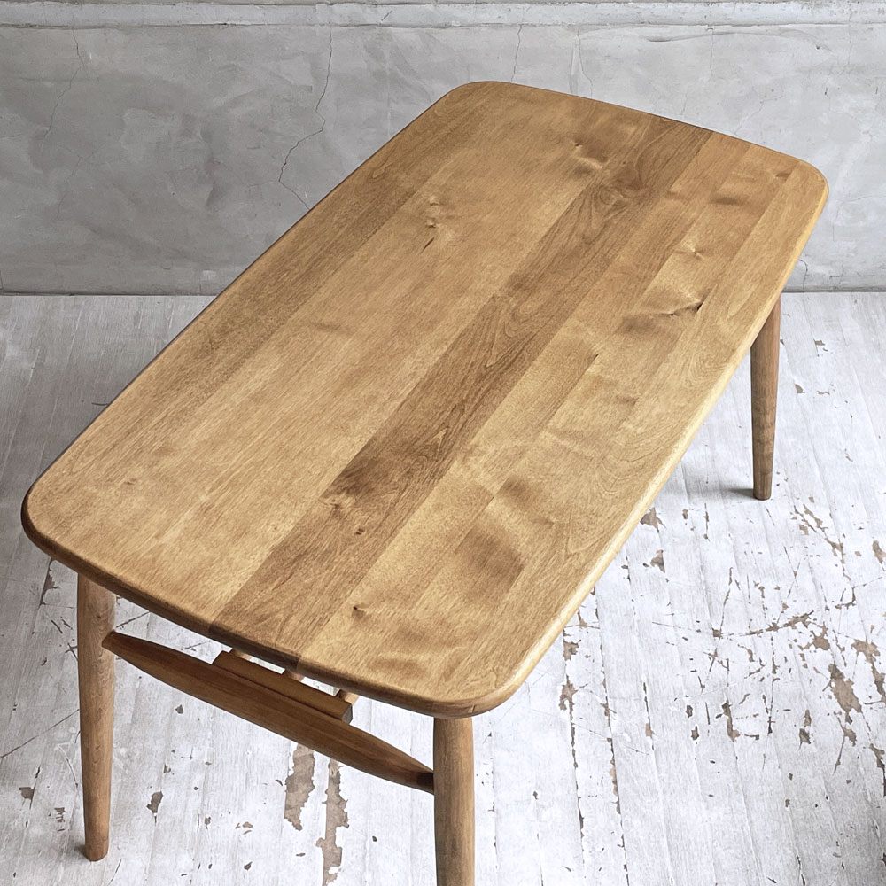 ノラ nora. ロジー logie センターテーブル center table ミドルタイプ H55cm マガジンラック付き バーチ材 オイル塗装 コーヒーテーブル ♪