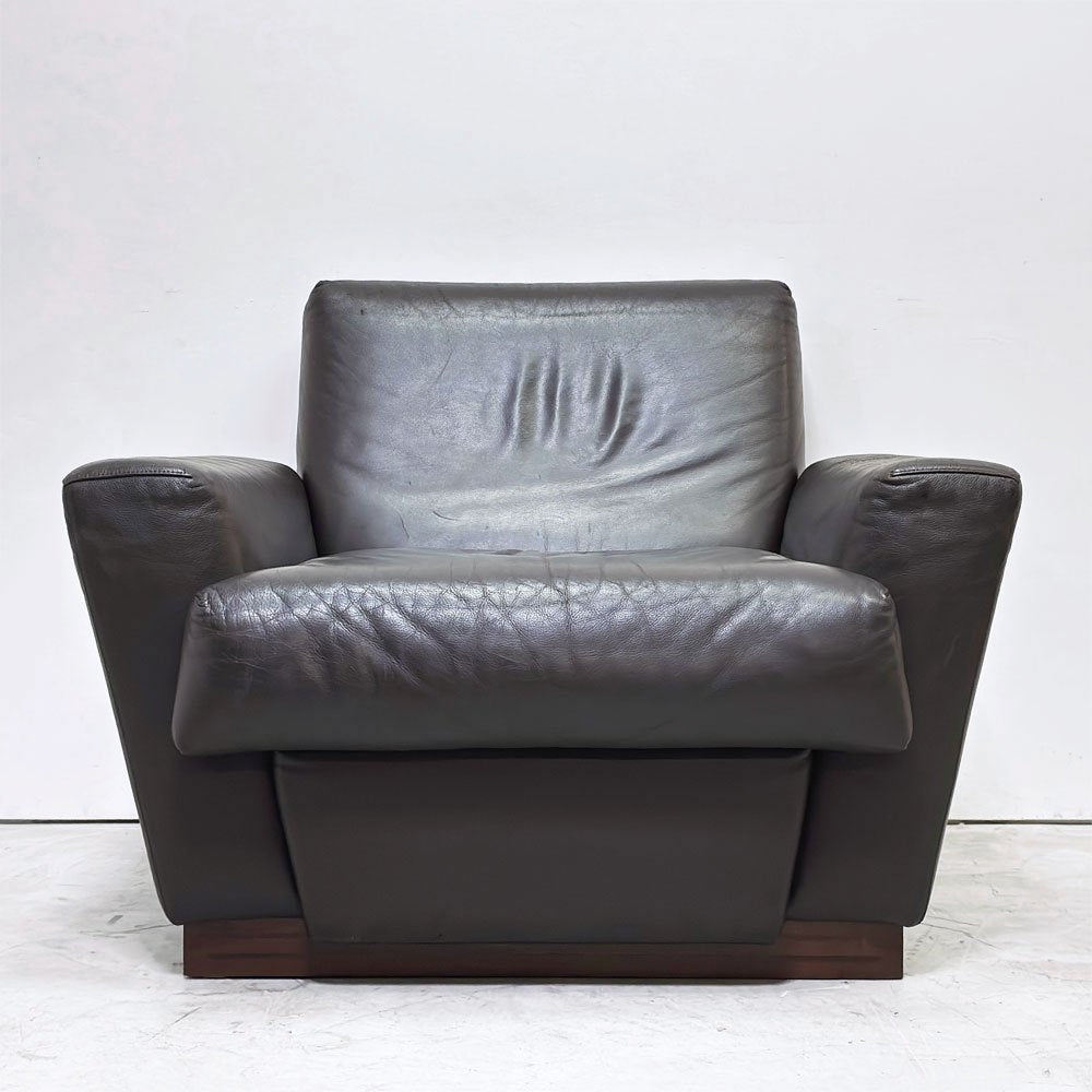 Cassina カッシーナ 622 IMPERIAL TOKYO インペリアルトーキョー 1人掛けソファ 1PSOFA 本革 帝国ホテル フランク・ロイド・ライト 廃番 ●