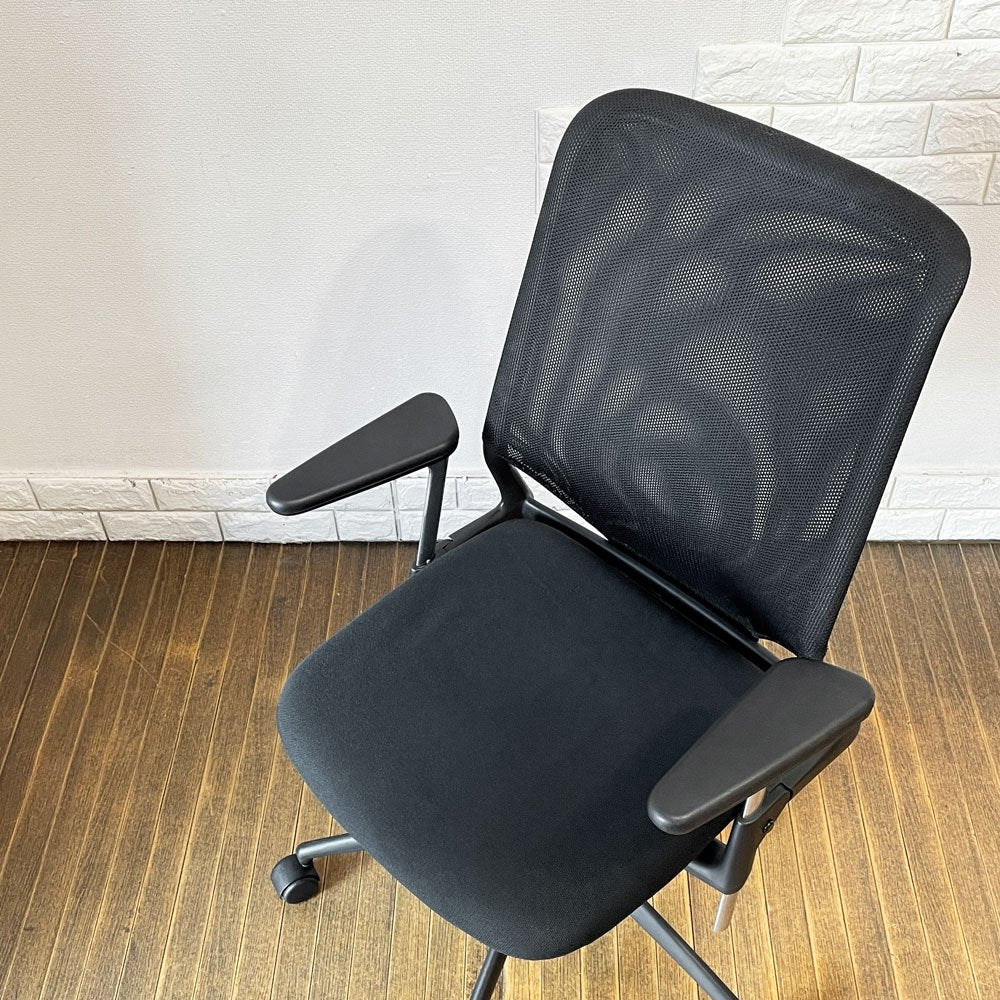 ヴィトラ vitra メダ2チェア MEDAⅡ オフィスチェア デスクチェア 昇降機能 リクライニングロック ブラック アルベルト・メダ 現状品 ◎