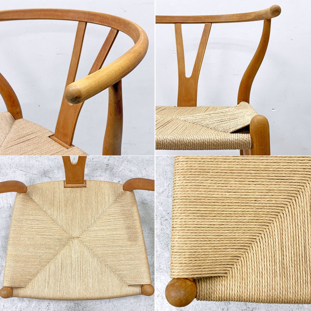 カールハンセン＆サン Carl Hansen & Son CH24 Yチェア オイルフィニッシュ ビーチ材 ハンス・J・ウェグナー デンマーク ペーパーコード張替済 日本仕様サイズ ビンテージ A ●