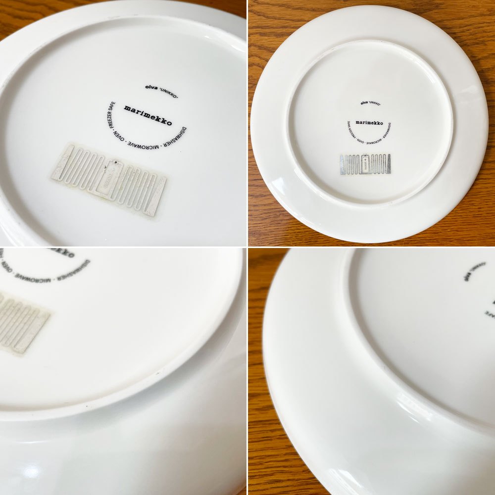 マリメッコ marimekko ウニッコ UNIKKO ラウンドプレート Φ20cm ベージュ マイヤ・イソラ Maija Isola フィンランド 北欧食器 ★