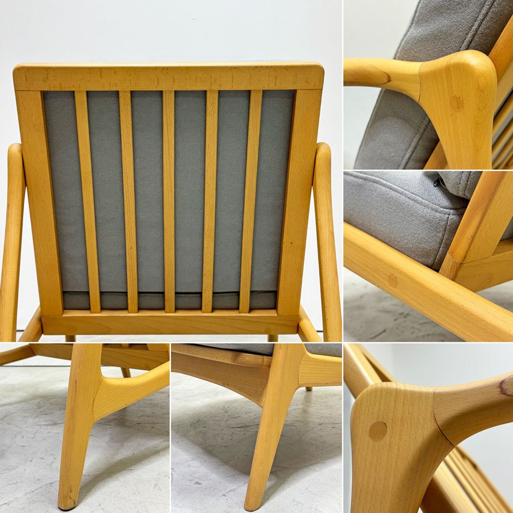ノードソファ nordo sofa No.711 アームチェア 1人掛け 1P ソファ フレデリック・カイザー Fredrik Kayser メープル材 ファブリックシート リプロダクト ●