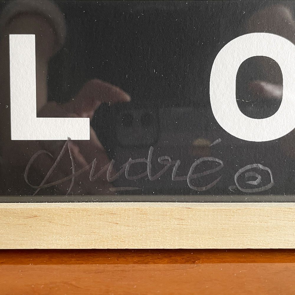 タトラス TATRAS × アンドレ・サライヴァ Andre Saraiva トーキョーラブ Tokyo Love ポスター 33×48cm 木製フレーム付 40/50 サイン入り 〓