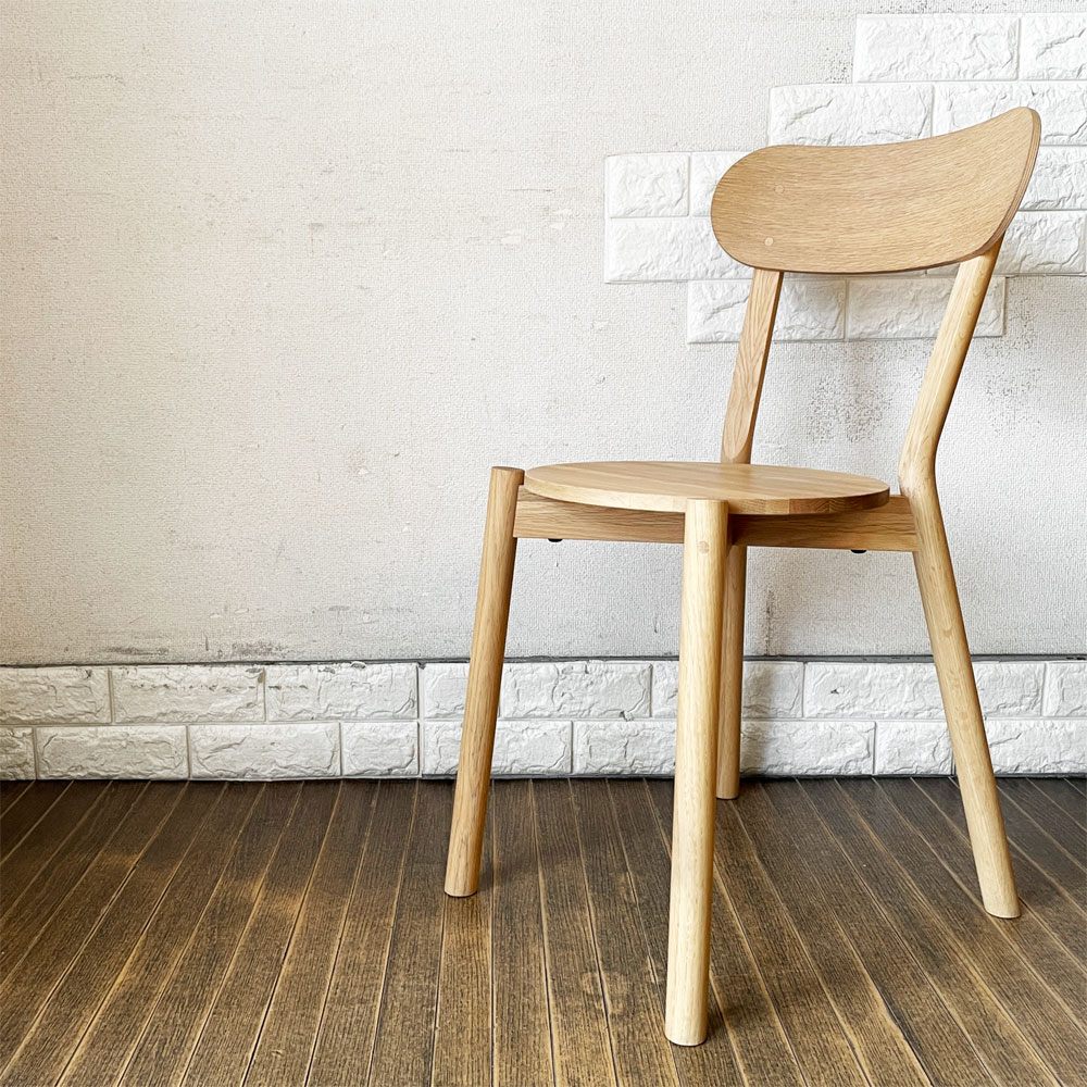 カリモクニュースタンダード KARIMOKU NEW STANDARD キャストールチェア CASTOR CHAIR ダイニングチェア PURE OAK 板座 スタッキング BIG-GAME A ◎
