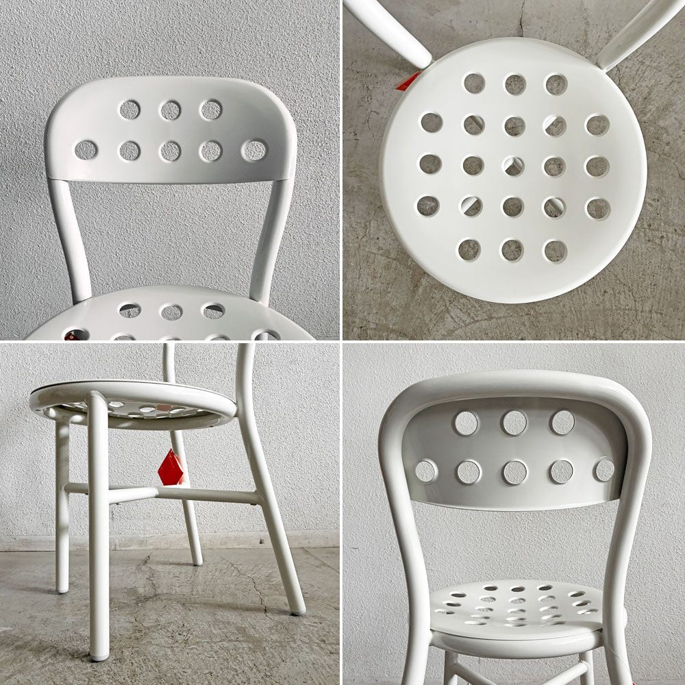 マジス MAGIS パイプチェア Pipe Chair ダイニングチェア パンチングシート アームなし ホワイト 屋外使用可 ジャスパー・モリソン 未使用品 定価￥90,200- 〓