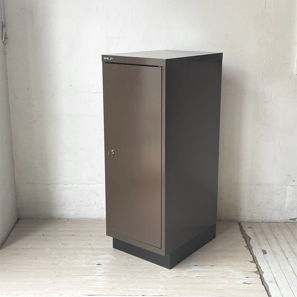 ビスレー BISLEY A4 39/1 キャビネット 1ドア ブラウン 廃盤 オフィス 店舗什器 イギリス 施錠不能 ★